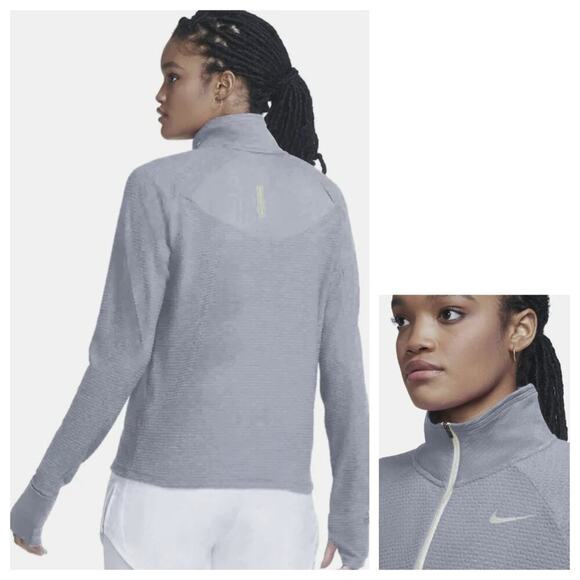 Nike Women's Dri-FIT Fleece Quarter Zip Running Pullover Periwinkle Size XL - Picture 2 of 12